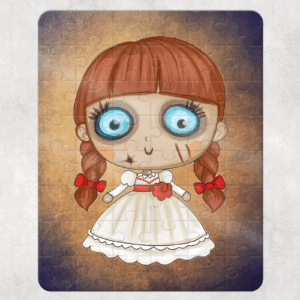 Cute Evil Doll Puzzle Mockup