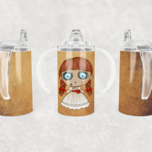 Cute Evil Doll Sippy Cup Mockup