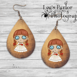 Cute Evil Doll Earrings Mockup