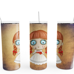 Cute Evil Doll Tumbler Mockup