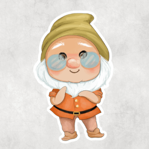 Smart Dwarf Sticker Mockup
