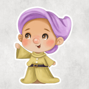 Mute Dwarf Sticker Mockup