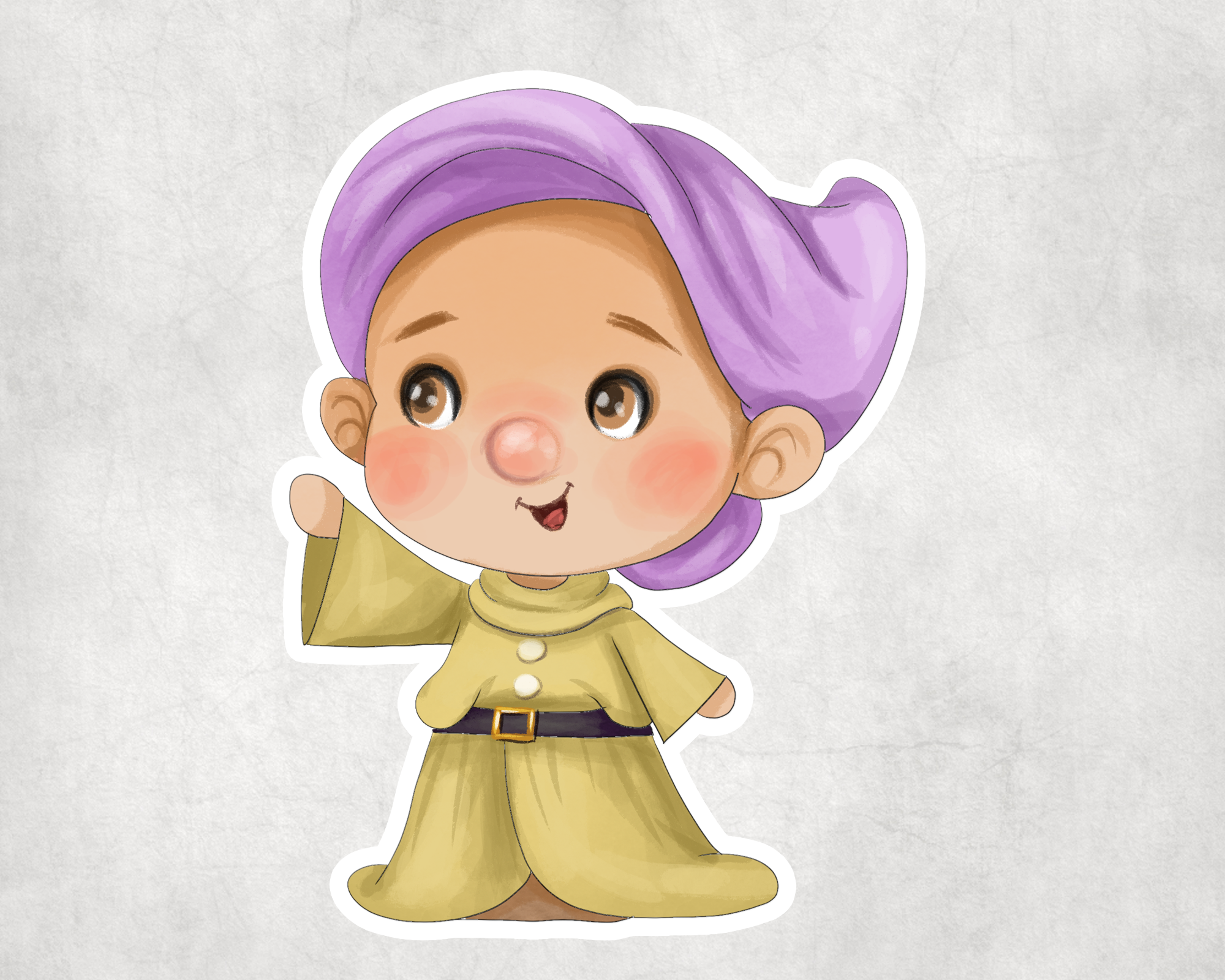 Mute Dwarf Sticker Mockup