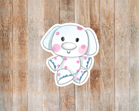 Misfit Elephant Sticker Mockup