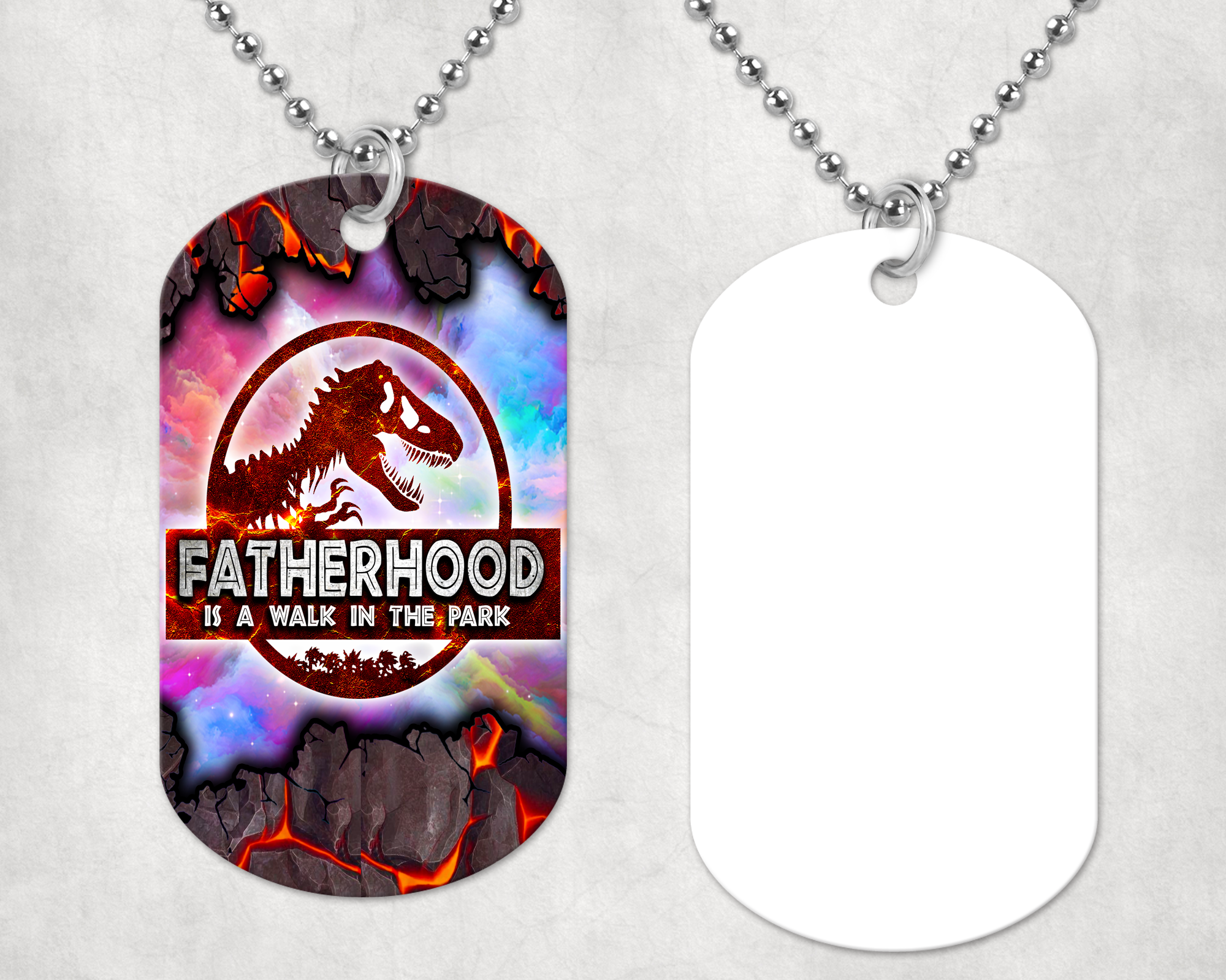 Fatherhood Dog Tag Mockup