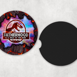 Fatherhood Car Coasters Mockup