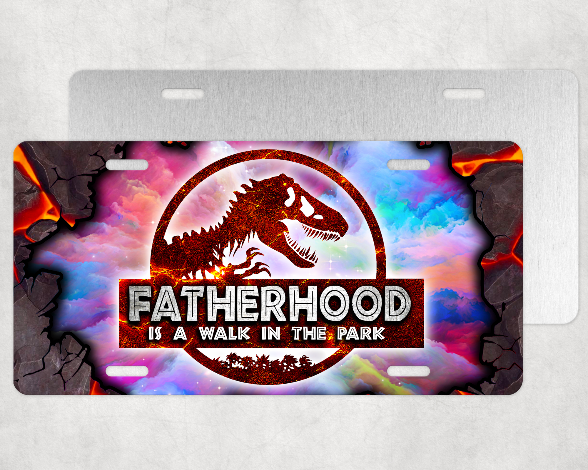 Fatherhood License Plate Mockup