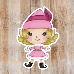 Girl Elf Sticker Mockup