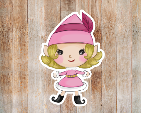 Girl Elf Sticker Mockup