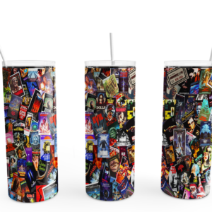 Horror Movie Poster Mashup Tumbler Mockup
