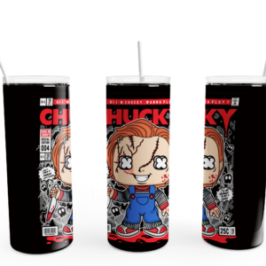 Killer Doll Comic Tumbler Mockup