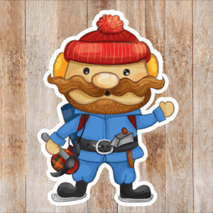 Mountain Climber Sticker Mockup