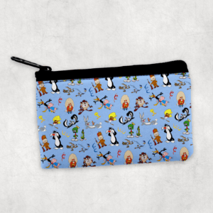 Toon Bunch Pattern Zipper Pouch Mockup