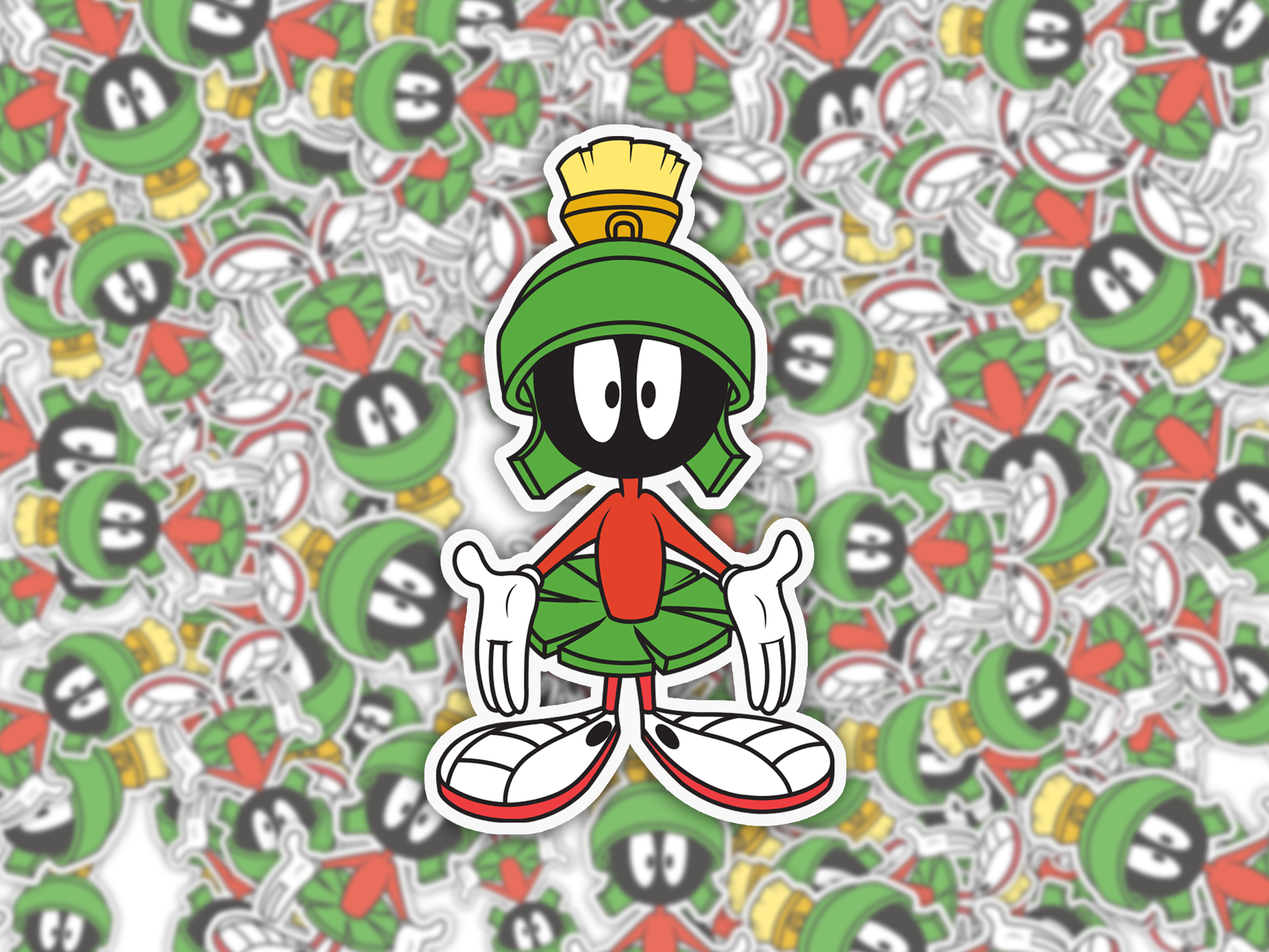 Martian Sticker Mockup