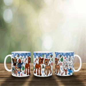 Puffy Snow Friends Mug Mockup