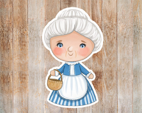 Mrs. Claus Sticker Mockup