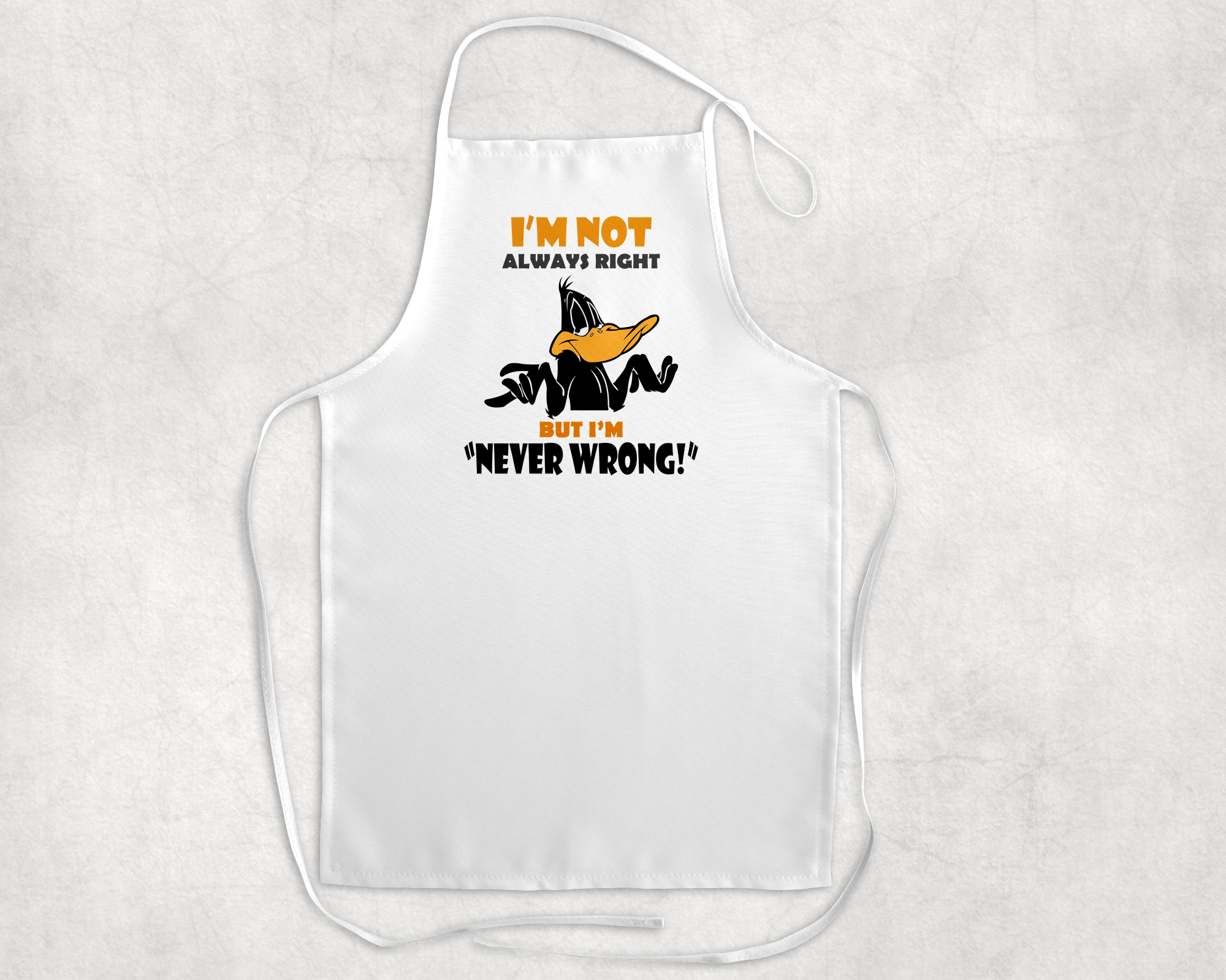 Never Wrong Apron Mockup