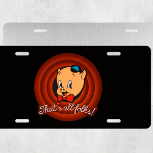 That's All Folks License Plate Mockup