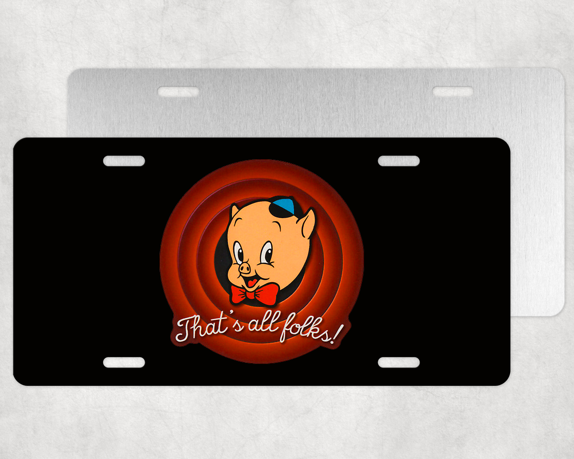 That's All Folks License Plate Mockup