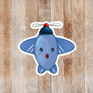 Misfit Airplane Sticker Mockup