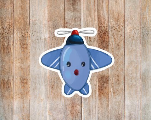 Misfit Airplane Sticker Mockup