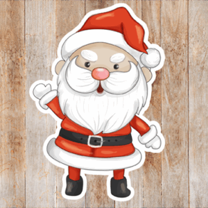 Santa Sticker Mockup
