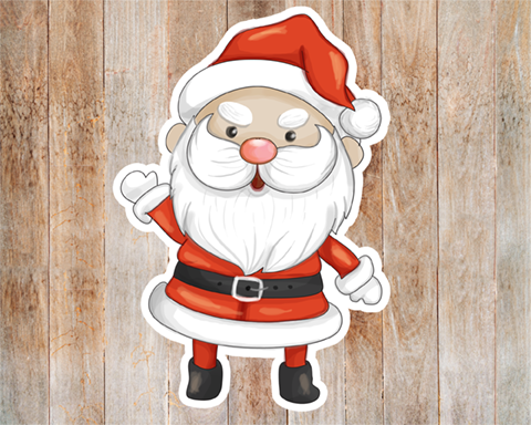 Santa Sticker Mockup