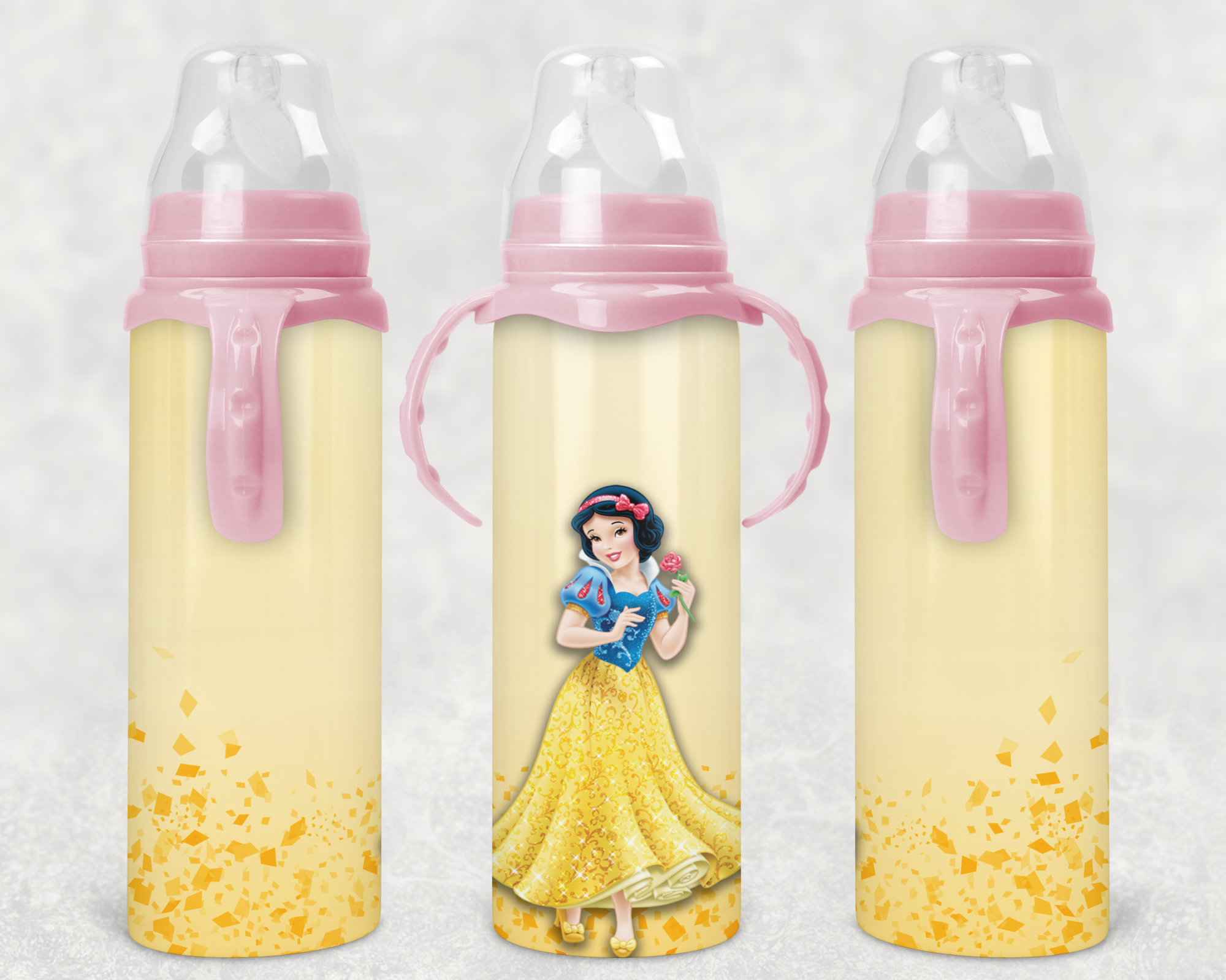 Snow Princess Baby Bottle Mockup