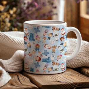 Snow Friends Pattern Mug Mockup