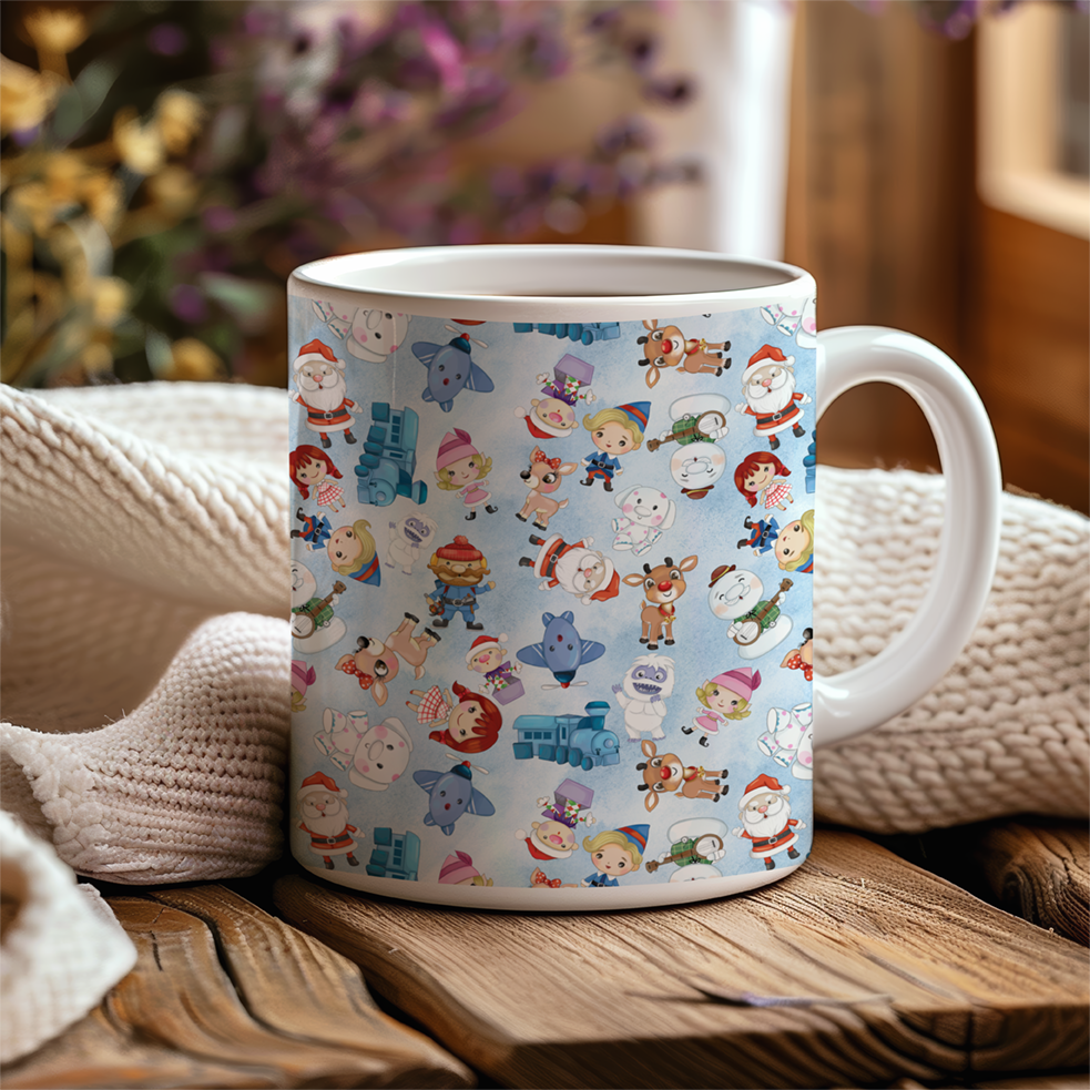 Snow Friends Pattern Mug Mockup