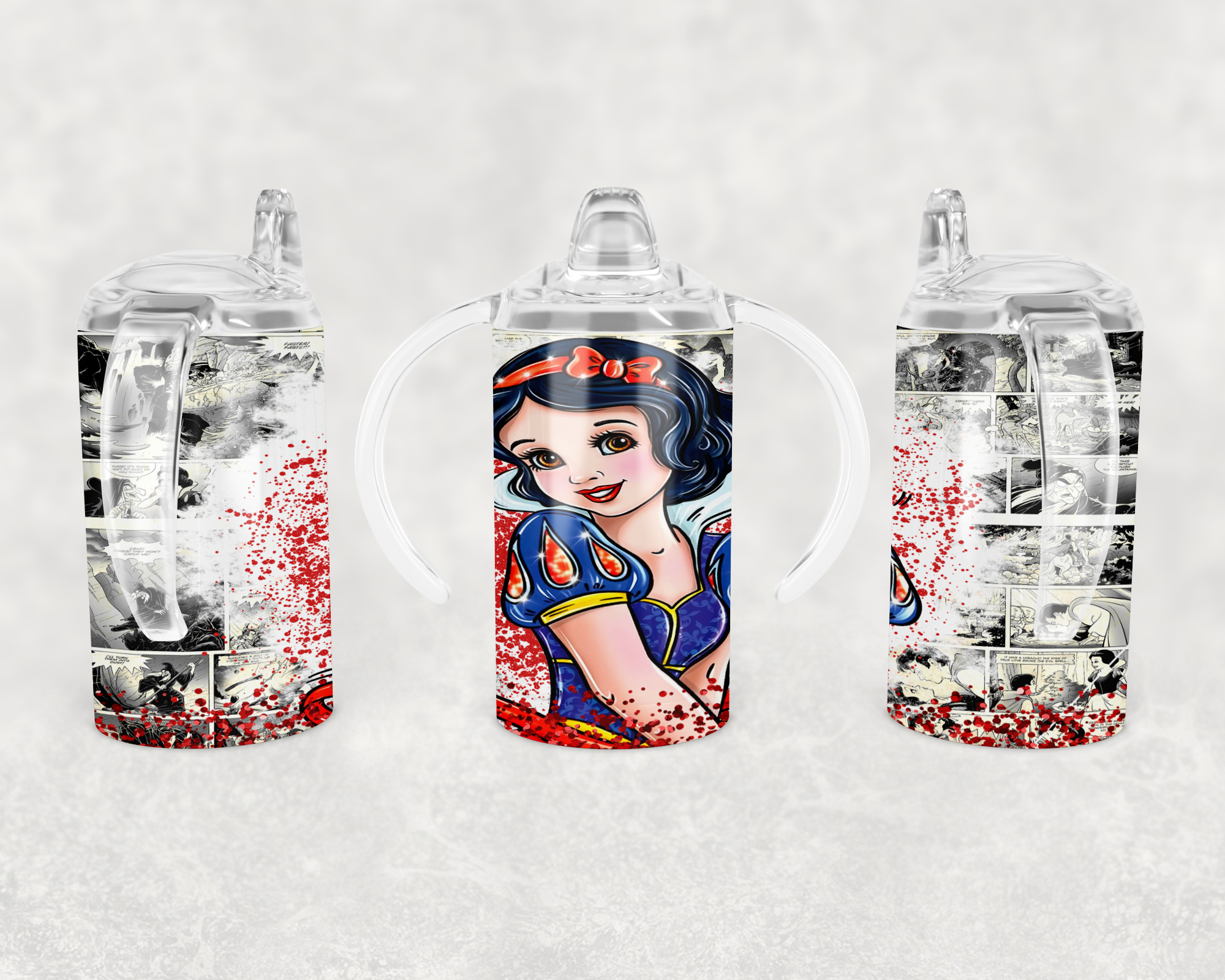 Snow Princess Comic Sippy Cup Mockup