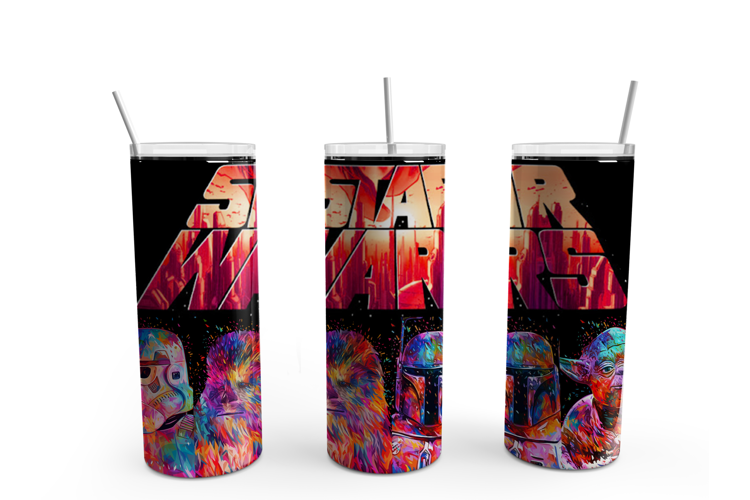 Watercolor Space Warriors Tumbler