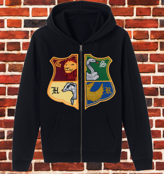 Magic School House Mascots Split Hoodie Mockup