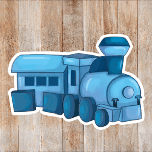 Misfit Train Sticker Mockup