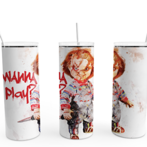 Wanna Play Watercolor Tumbler Mockup