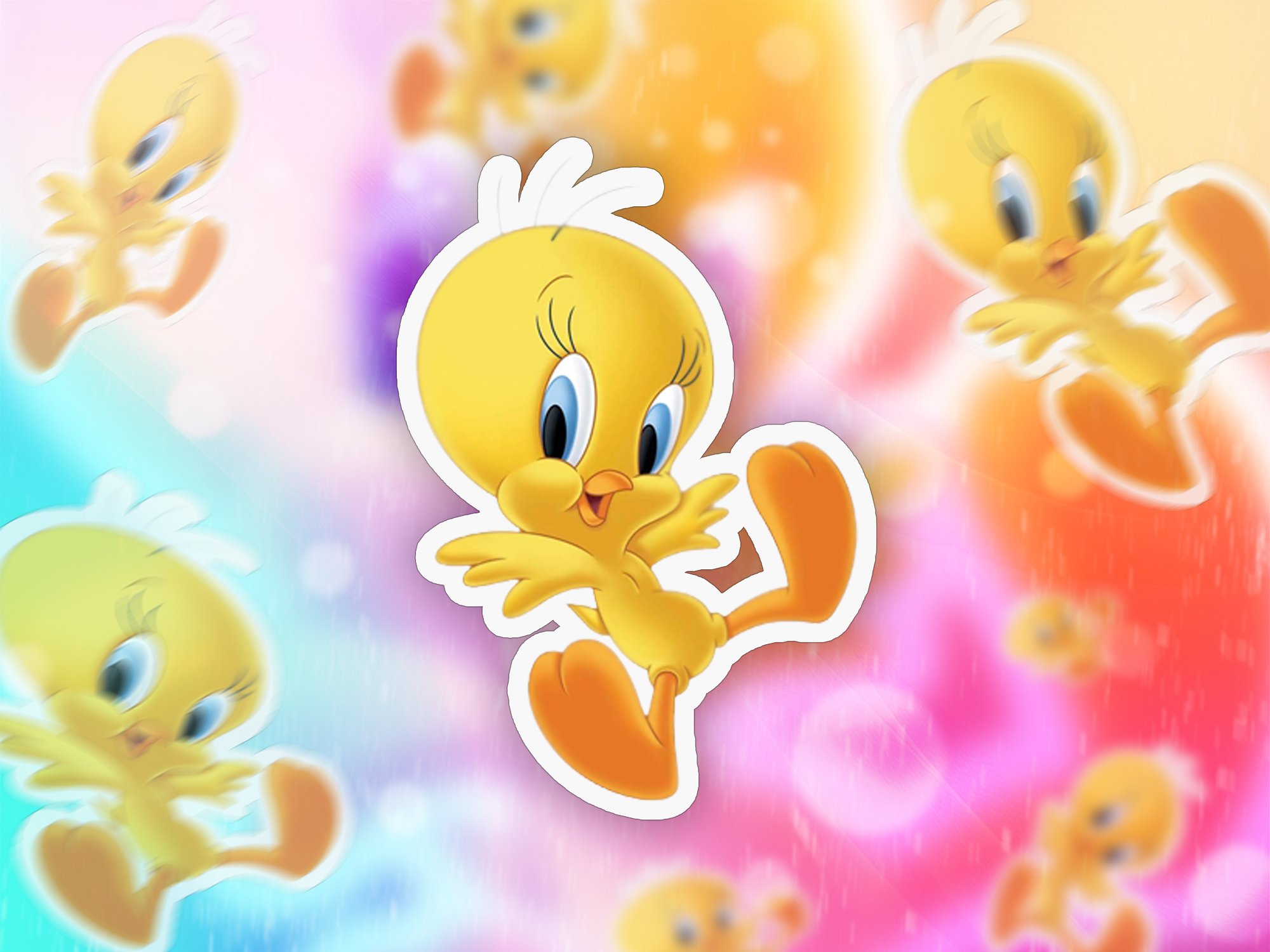 Yellow Bird Sticker Mockup