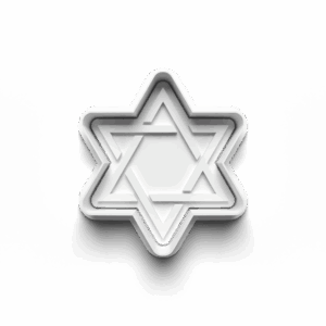 Star Of David Cookie Cutter & Stamp Mockup