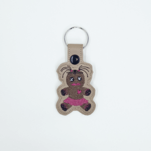 Creepy Girl Voodoo Doll Key Fob