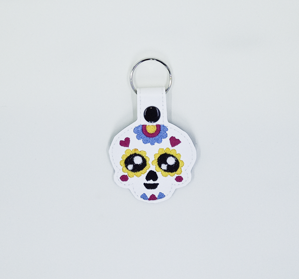Sugar Skull Key Fob