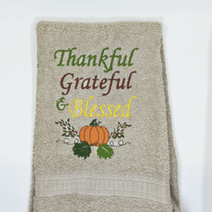 Thankful Grateful & Blessed Hand Towel