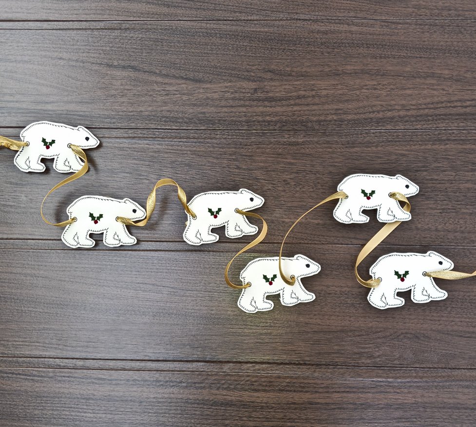 Festive Polar Bear Bunting
