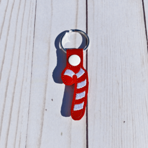 Candy Cane Key Fob