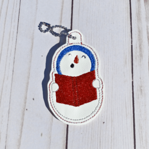 Caroling Snowman Key Fob / Dangle