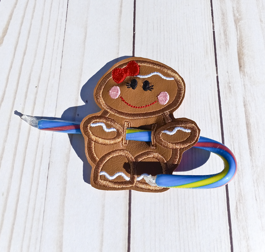 Gingerbread Candy Cane Holder- girl