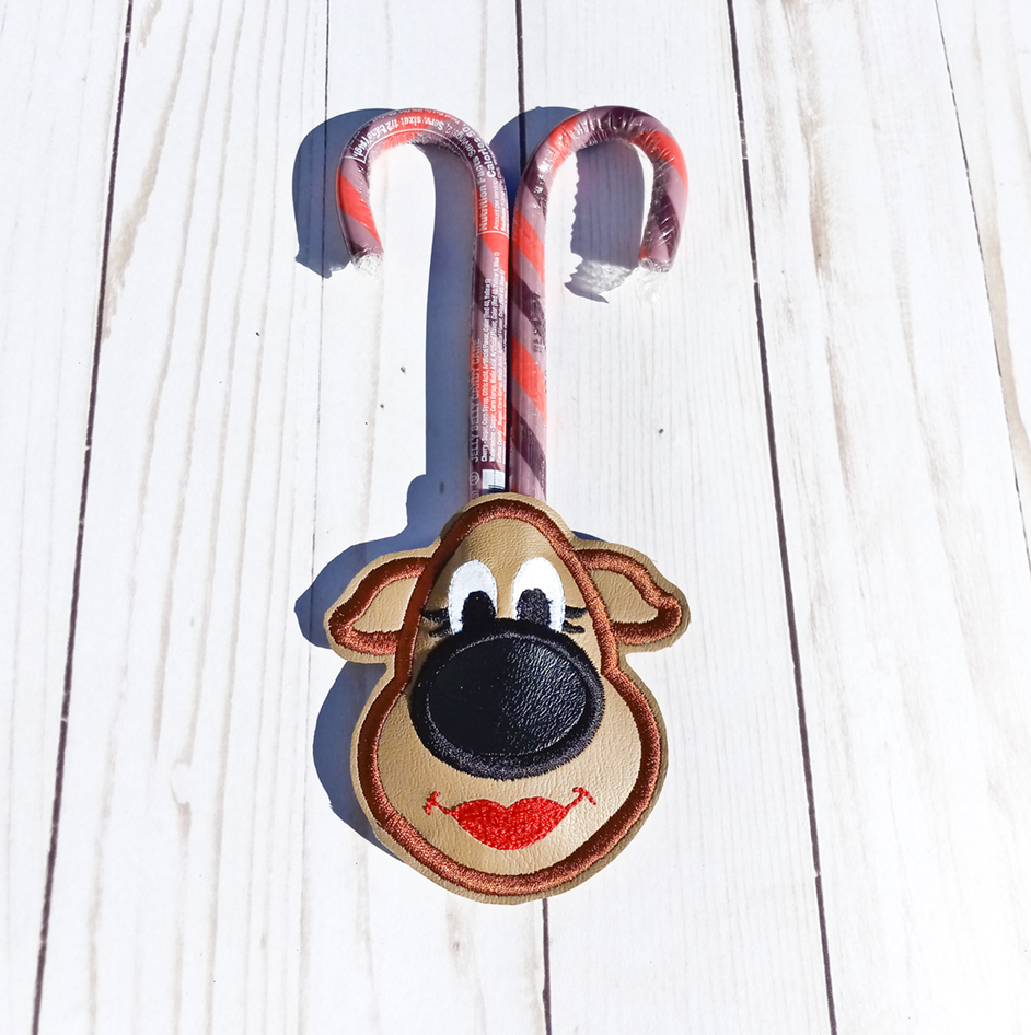 Reindeer Candy Cane Holder- black