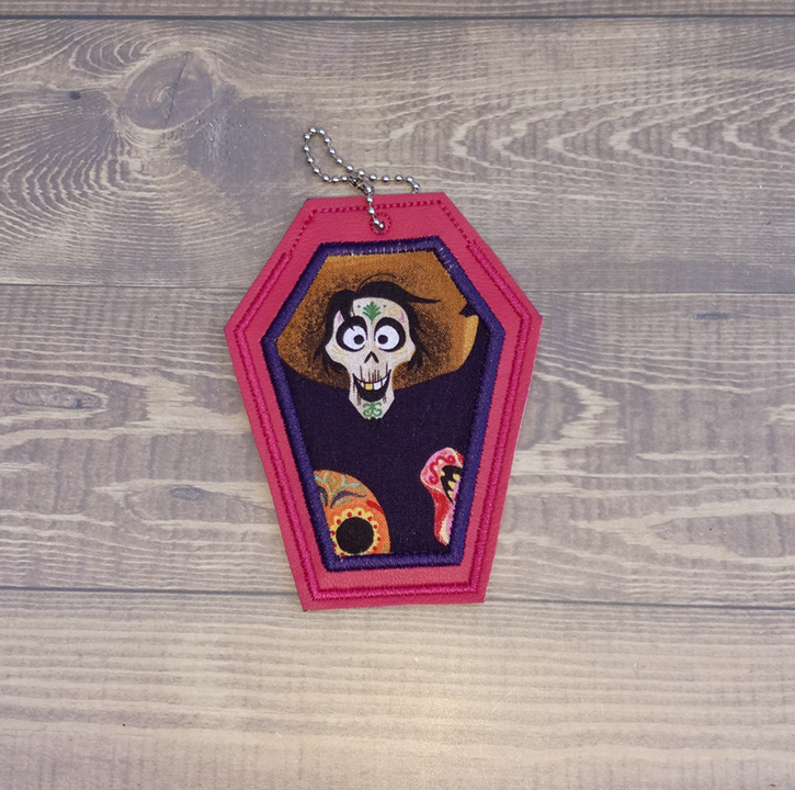 Applique Coffin-shaped Bag Tag