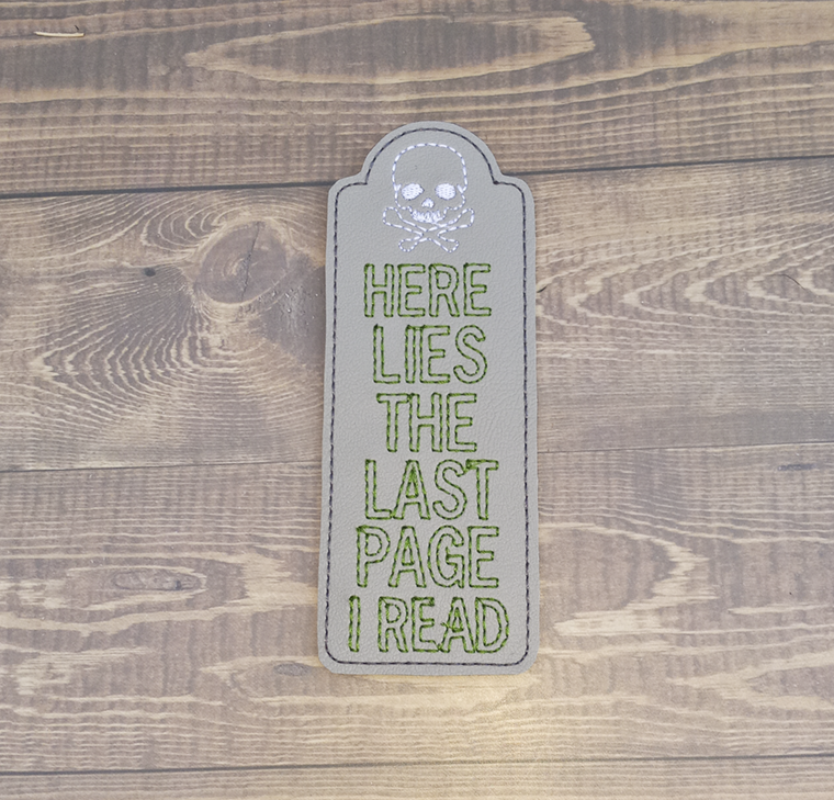 Here Lies The Last Page I Read Bookmark