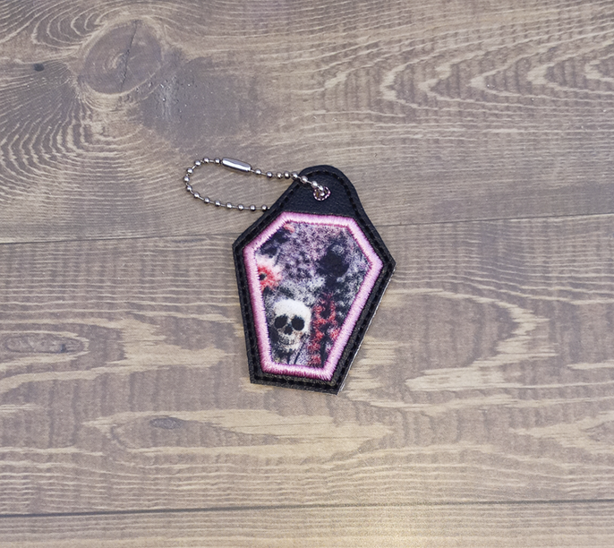 Applique Coffin GPS Tag Holder