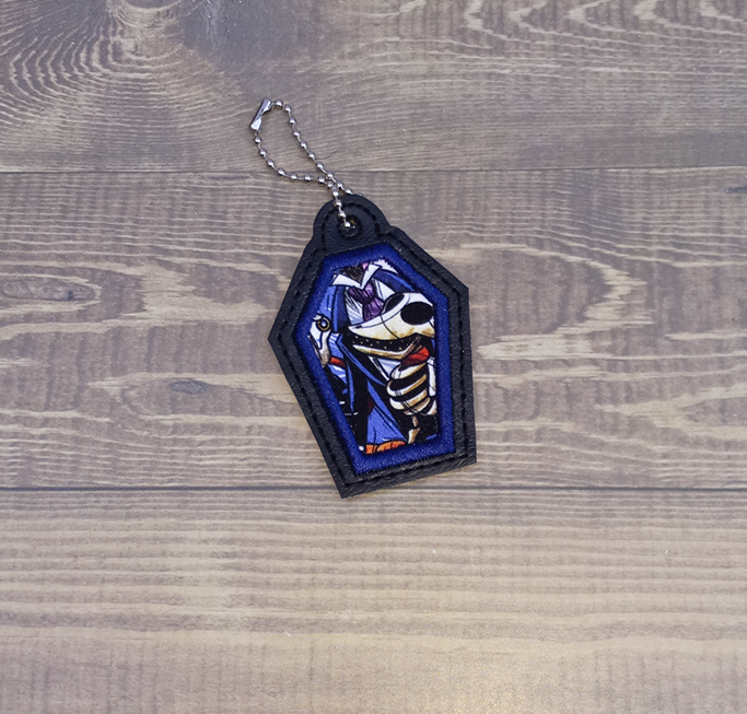 Applique Coffin-Shape Fob/ Dangle
