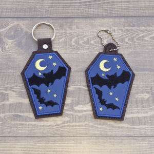 Coffin & Bats Fob/ Dangle